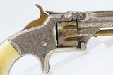 RARE ENGRAVED, SHORT BARRELED SMITH & WESSON Number 1, 3rd Revolver Antique GOLD & IVORY with 2-11/16” BARREL - 13 of 18