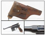 c1917 German MAUSER WORLD WAR I BROOMHANDLE PISTOL 9x19mm Holster WWI C&R
With “RED 9” GRIPS and LEATHER HOLSTER! - 1 of 25