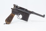 c1917 German MAUSER WORLD WAR I BROOMHANDLE PISTOL 9x19mm Holster WWI C&R
With “RED 9” GRIPS and LEATHER HOLSTER! - 22 of 25
