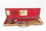 CASED British CHARLES MALEHAM 16 Gauge Double Barrel SxS HAMMER Shotgun BEAUTIFULLY ENGRAVED Back Action with LEATHER CASE! - 2 of 24