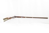 c1850 BERKS COUNTY Antique LONG RIFLE by SEIFRIT Curly Maple .36 CaliberGorgeous Stock, Engraving, German Silver Furniture - 14 of 19