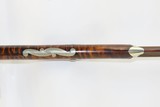 c1850 BERKS COUNTY Antique LONG RIFLE by SEIFRIT Curly Maple .36 CaliberGorgeous Stock, Engraving, German Silver Furniture - 9 of 19