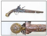 LARGE 1821 Dated Antique SPANISH MIQUELET .74 Caliber FLINTLOCK Belt Pistol
Miquelet Flintlock with DEEP RELIEF CARVED STOCK - 1 of 20