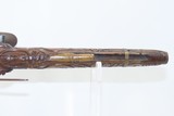 LARGE 1821 Dated Antique SPANISH MIQUELET .74 Caliber FLINTLOCK Belt Pistol
Miquelet Flintlock with DEEP RELIEF CARVED STOCK - 9 of 20