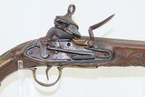 LARGE 1821 Dated Antique SPANISH MIQUELET .74 Caliber FLINTLOCK Belt Pistol
Miquelet Flintlock with DEEP RELIEF CARVED STOCK - 4 of 20
