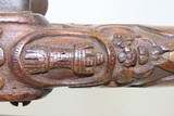 LARGE 1821 Dated Antique SPANISH MIQUELET .74 Caliber FLINTLOCK Belt Pistol
Miquelet Flintlock with DEEP RELIEF CARVED STOCK - 10 of 20