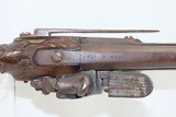 LARGE 1821 Dated Antique SPANISH MIQUELET .74 Caliber FLINTLOCK Belt Pistol
Miquelet Flintlock with DEEP RELIEF CARVED STOCK - 12 of 20