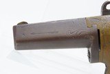 ENGRAVED Antique MOORE’S PATENT FIREARMS Co. Number 1 .41 Caliber DERINGERRARE, Fine & Beautifully Engraved CIVIL WAR Era Pistol - 4 of 14