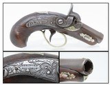 SAN FRANCISCO Antique A.J. PLATE Retailer HENRY DERINGER Percussion Pistol1 of 964 Made for San Fran’s Most Famous 19th Century Arms Dealer - 1 of 15