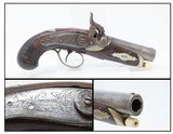 c1850s Antique HENRY DERINGER .41 Caliber Percussion Pistol ENGRAVED Phila 49ers, Lincoln, John Wilkes Booth - 1 of 17