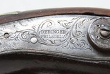 c1850s Antique HENRY DERINGER .41 Caliber Percussion Pistol ENGRAVED Phila 49ers, Lincoln, John Wilkes Booth - 6 of 17