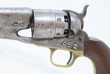 1861 mfr 4-Screw Early COLT Model 1860 ARMY REVOLVER .44 Caliber PercussionWith Nice Battle of Campeche Cylinder Scene! - 4 of 21