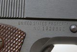 c1943 mfr US PROPERTY Marked REMINGTON-RAND Model 1911A1 Pistol .45 ACP C&RWORLD WAR II Model 1911A1 Government Model - 15 of 19