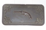 GUTTA PERCHA CASED Antique SMITH & WESSON No. 1 .22 Rimfire REVOLVER VERY RARE MOLDED FACTORY BOX! - 6 of 24