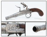 BARBAR Marked Antique BOXLOCK British FLINTLOCK .50 Cal. POCKET/MUFF Pistol Early 1800s Self Defense Belt Pistol! - 1 of 19