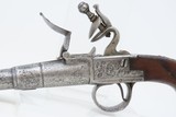 BARBAR Marked Antique BOXLOCK British FLINTLOCK .50 Cal. POCKET/MUFF Pistol Early 1800s Self Defense Belt Pistol! - 4 of 19