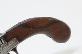 BARBAR Marked Antique BOXLOCK British FLINTLOCK .50 Cal. POCKET/MUFF Pistol Early 1800s Self Defense Belt Pistol! - 3 of 19