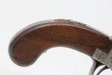 BARBAR Marked Antique BOXLOCK British FLINTLOCK .50 Cal. POCKET/MUFF Pistol Early 1800s Self Defense Belt Pistol! - 17 of 19