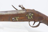 Engraved EUROPEAN Antique .60 Caliber Flintlock CAVALRY PIRATE HORSE PistolCirca Late 1700s to Early 1800s - 16 of 17