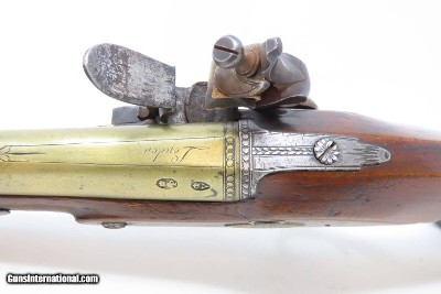 ROYAL LANCASTER VOLUNTEERS Antique SPENCER FLINTLOCK Officer’s Pistol .56Handsome London Proofed Fighting Pistol with Inscription! - Image 10 of 19