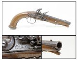 18th Century EUROPEAN Antique FLINTLOCK Fighting Pistol by CADEL 52 Caliber Late 1700s to Early 1800s Self Defense Pistol - 1 of 17