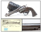 BEAUMONT, TEXAS SHIPPED COLT Bisley SINGLE ACTION ARMY .38-40 Revolver C&RMade in 1902 with Tooled HEISER of DENVER Leather Holster - 1 of 23