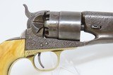 Period Engraved, Ivory CIVIL WAR COLT Model 1860 ARMY .44 Caliber REVOLVER
1864 mfr. Military Issued Sidearm! - 17 of 20
