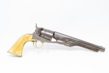 Period Engraved, Ivory CIVIL WAR COLT Model 1860 ARMY .44 Caliber REVOLVER
1864 mfr. Military Issued Sidearm! - 15 of 20