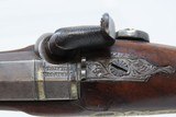 Antique PHILADELPHIA DERINGER Percussion Pistol ENGRAVED Pocket 1850s ENGRAVED Self Defense Pistol with German Silver Accents! - 12 of 17