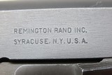 c1944 mfr. U.S. Model 1911A1 REMINGTON-RAND .45 ACP Pistol C&R World War II Very Nice WWII Sidearm! - 7 of 20