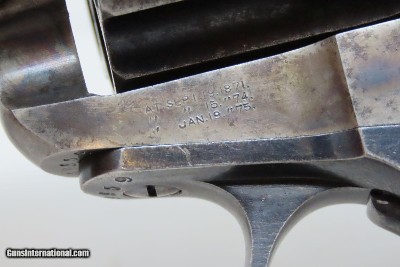 Antique “Etched Panel” SHERIFF’S MODEL Colt Model 1877 “LIGHTNING” Revolver Iconic Double Action Colt Made in 1887 - Image 7 of 18