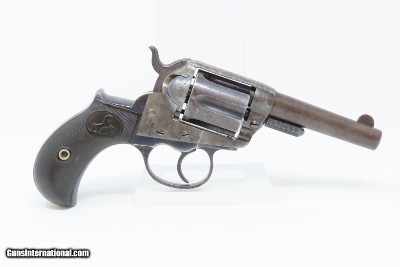 Antique “Etched Panel” SHERIFF’S MODEL Colt Model 1877 “LIGHTNING” Revolver Iconic Double Action Colt Made in 1887 - Image 15 of 18