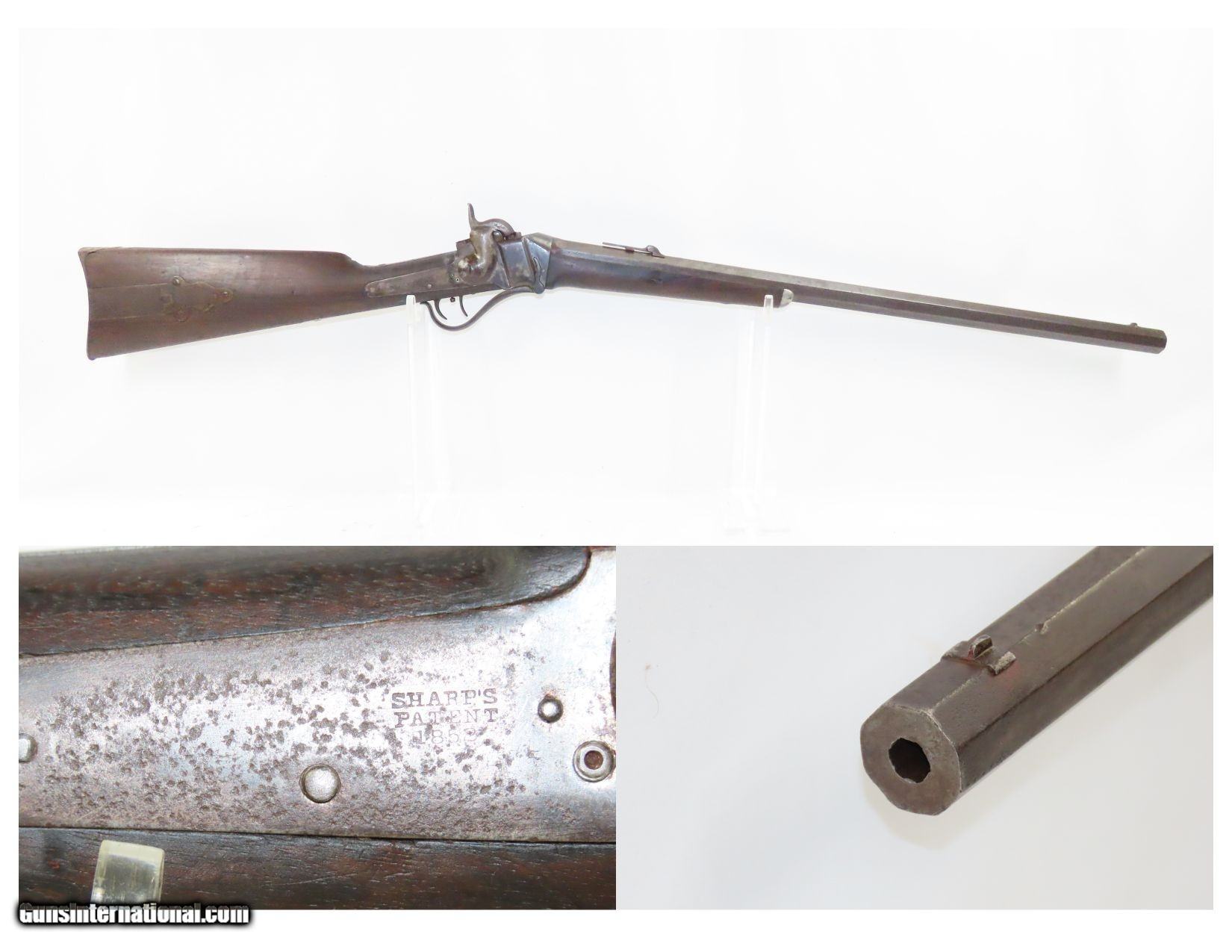 RARE Antebellum SHARPS Model 1853 SLANT BREECH .36 Caliber Percussion ...