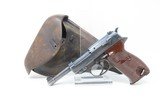 WORLD WAR II Nazi German SPREEWERKE “cyq” Code P.38 Semi-Auto C&R Pistol
9x19mm Wehrmact Sidearm with HOLSTER! - 2 of 23