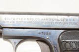 c1911 mfr. COLT Model 1908 .25 ACP “VEST POCKET” Pistol 6.35x16mmSR C&RColt’s Smallest Semi-Auto, Made in 1911 - 6 of 17