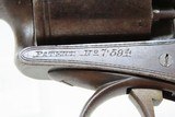 Antique IRISH RETAILER Marked BEAUMONT-ADAMS PATENT Percussion Revolver .45 TRULOCK & HARRIS of DUBLIN Marked - 9 of 19