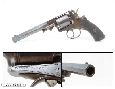 Antique IRISH RETAILER Marked BEAUMONT-ADAMS PATENT Percussion Revolver .45 TRULOCK & HARRIS of DUBLIN Marked