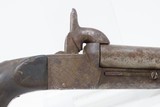 Antique APELLANIZ Spanish DOUBLE BARREL Side x Side 11mm Cal PINFIRE Pistol EIBAR Made Self Defense Pistol with FOLDING TRIGGER! - 15 of 16