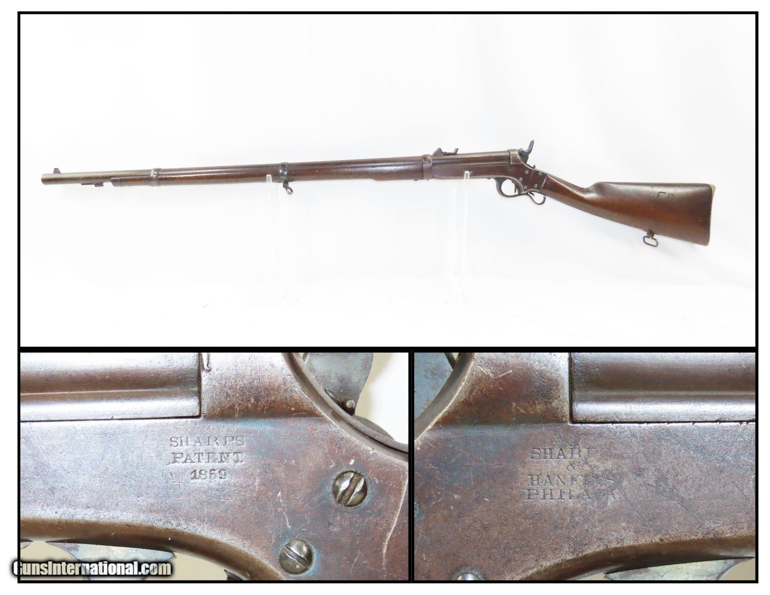 RARE NAVY / MARINES Civil War SHARPS & HANKINS Model 1861 .52 Rimfire ...