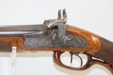 BAVARIAN Antique RIEGER of MUNICH Double Barrel 16 Gauge PERCUSSION Shotgun CARVED STOCK, SCROLL ENGRAVED LOCKS - 4 of 19