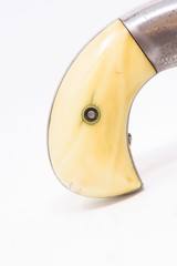 Antique HOPKINS & ALLEN “XL No. 4 NY” Single Action SPUR TRIGGER Revolver“Suicide Special” with ANTIQUE IVORY GRIPS - 14 of 16