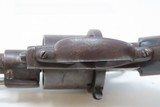 1850s Antique BELGIAN Proofed 9mm Caliber PINFIRE Double Action RevolverEuropean Conceal & Carry Sidearm - 12 of 17