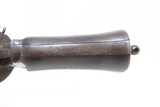1850s Antique BELGIAN Proofed 9mm Caliber PINFIRE Double Action RevolverEuropean Conceal & Carry Sidearm - 6 of 17