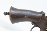 1850s Antique BELGIAN Proofed 9mm Caliber PINFIRE Double Action RevolverEuropean Conceal & Carry Sidearm - 15 of 17
