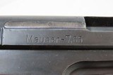 WEIMAR Era GERMAN MAUSER Model 1914 7.65mm Semi-Automatic C&R Pocket Pistol German Side Arm in .32 ACP - 13 of 17