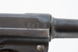 1912 mfr. WORLD WAR I ERFURT P.08 GERMAN LUGER Pistol Great War WWI 9mm C&R Iconic WWI Imperial German 9x19mm Sidearm - 19 of 23