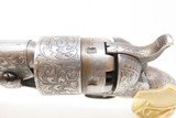c1866 ENGRAVED Antique COLT Model 1860 ARMY .44 Caliber Percussion REVOLVER
With RELIEF CARVED Mexican Eagle ANTIQUE IVORY Grip - 14 of 20