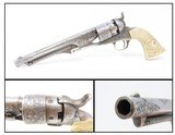 c1866 ENGRAVED Antique COLT Model 1860 ARMY .44 Caliber Percussion REVOLVER
With RELIEF CARVED Mexican Eagle ANTIQUE IVORY Grip - 1 of 20
