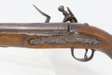 ENGRAVED 1700s Antique EUROPEAN FLINTLOCK 62 Caliber Martial Pistol Sidearm 200+ Year Old Fighting Pistol - 15 of 16