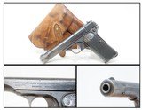 WWII Occupied Belgium FABRIQUE NATIONALE 1922 7.65x17mmSR Pistol .32 ACP C&RWW2 Belgium Made with EAGLE/WaA140 Markings + HOLSTER - 1 of 23